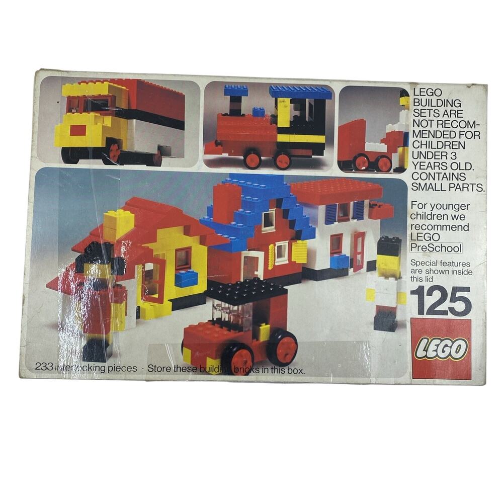 Vintage LEGO Set #125 1974 With Original Box - Picture 1 of 9